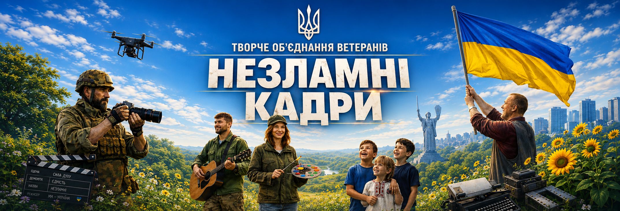 Незламні Кадри: ветеранська команда, діти, прапор України та соняхи